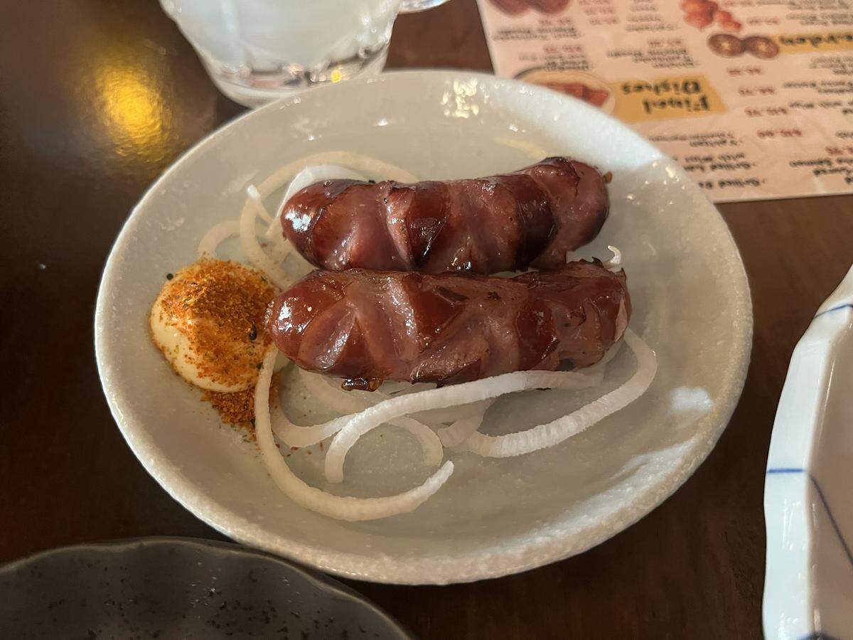 Grilled Japanese style pork sausage at Ichirō Izakaya on Wednesday, Feb, 25 in Fort Worth.