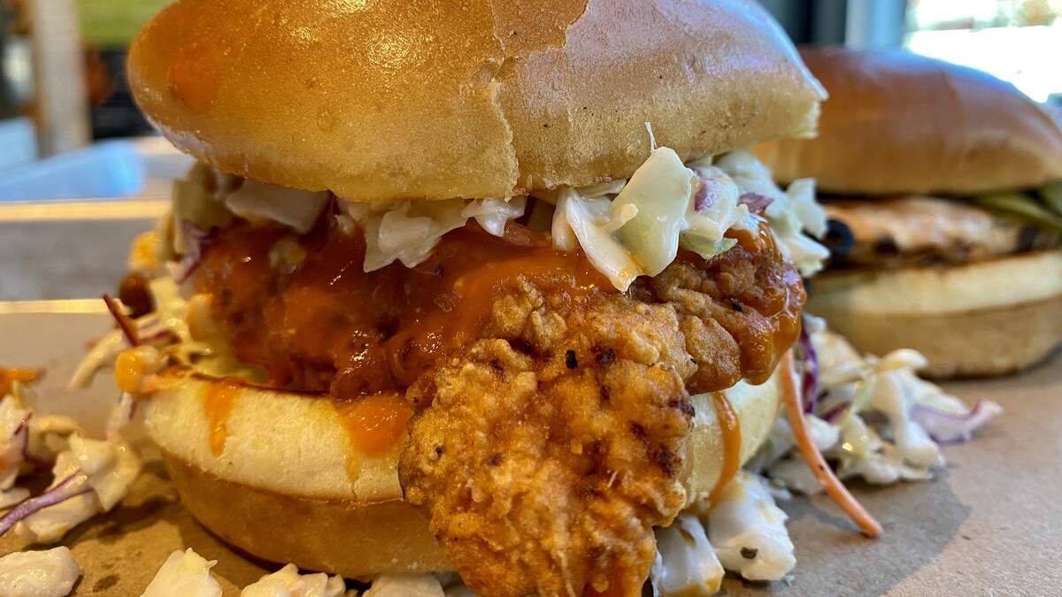 Soul Bird CHKN offers five sandwiches including the “Phoenix” with Buffalo garlic sauce and blue-cheese slaw.