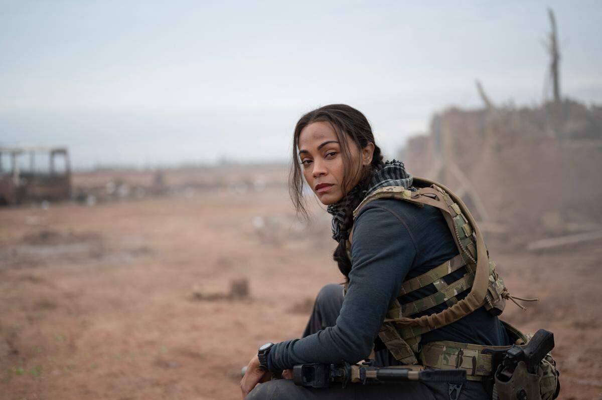 Zoe Saldana as Joe in Special Ops: Lioness Season 1 streaming on Paramount+, 2023. Photo Credit: Lynsey Addario/Paramount+