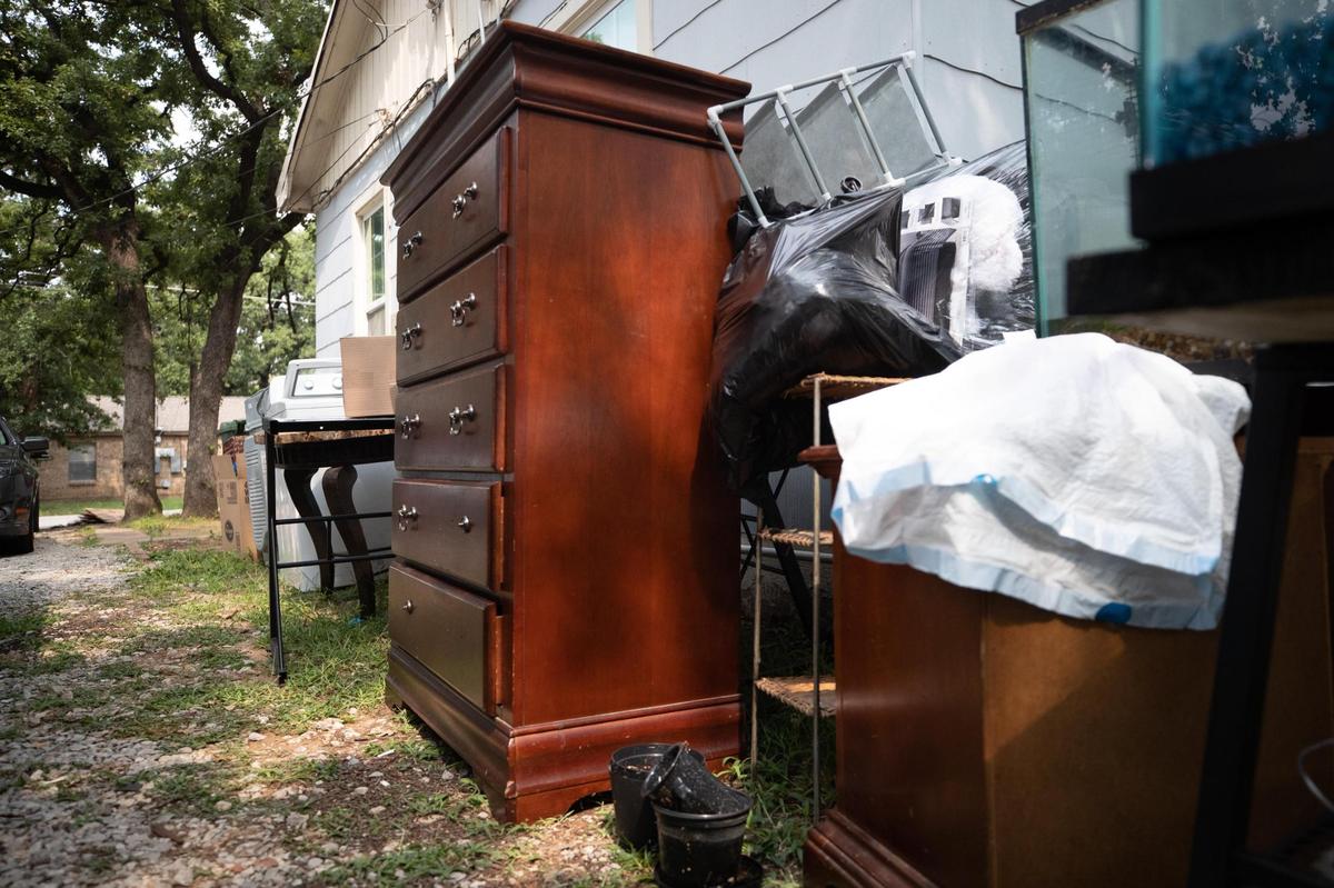 For some North Texans, the Texas Rent Relief program hasn’t been enough to keep them in their homes during the COVID-19 pandemic. Brittany Cervantes was evicted from her Arlington home on Aug. 4, 2021.