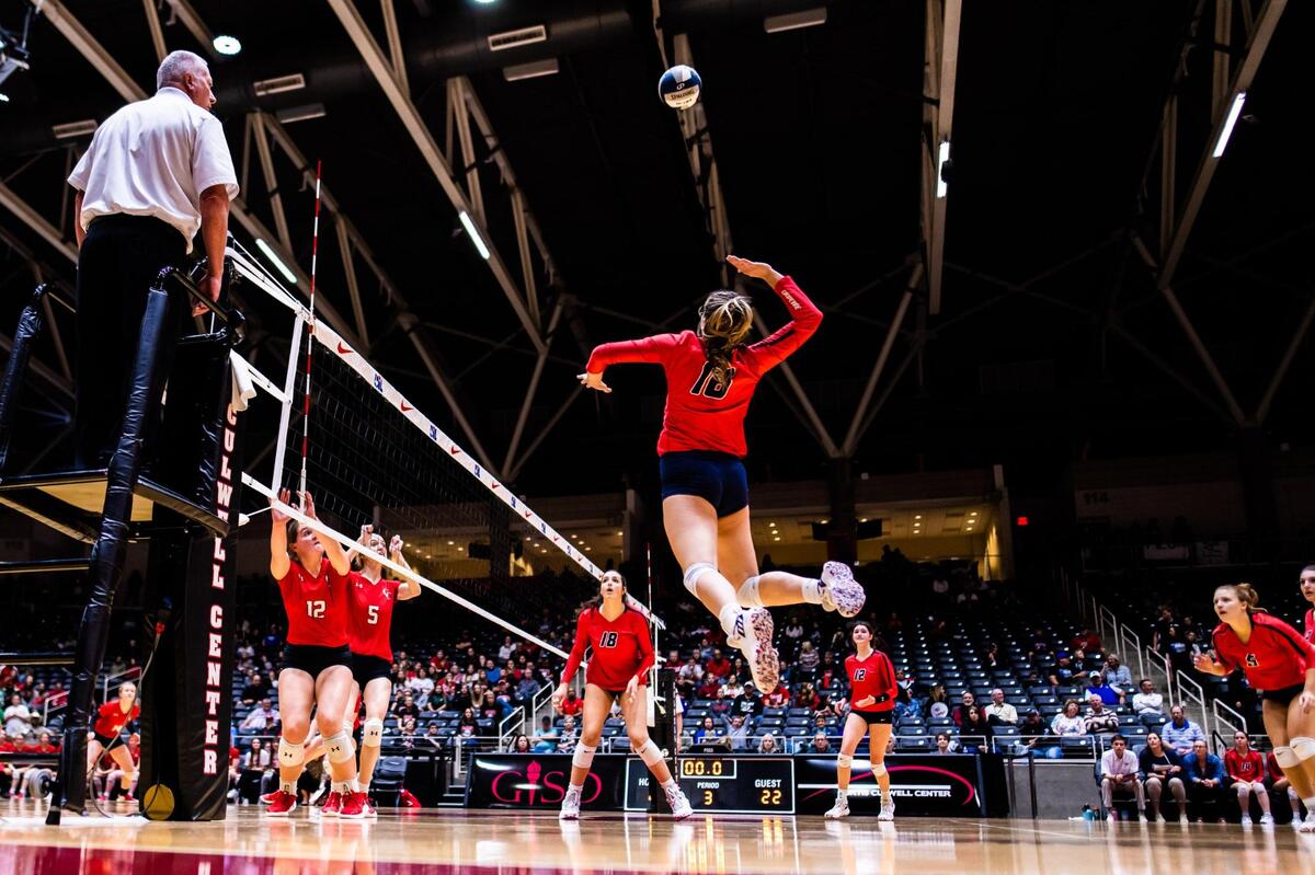 Alea Lastinger (16) hits during the 5A state semifinal game between Grapevine and Comal Canyon at the Curtis Culwell Center in Garland on November 19, 2021. Photo by Matt Smith. Special to the Star-Telegram.
