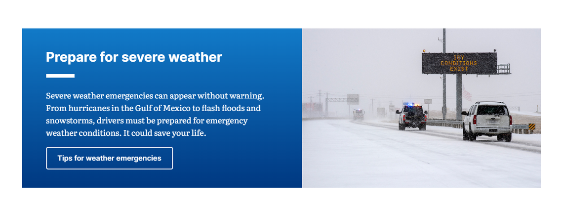 The Texas Department of Transportation (TxDOT) website referencing the Gulf of Mexico. Screenshot taken Feb. 21, 2025.