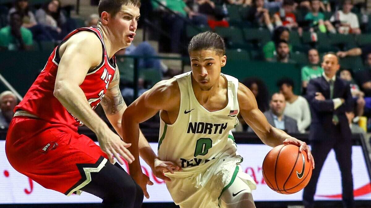 North Texas guard Ryan Woolridge, a Mansfield Lake Ridge graduate, is shown earlier in 2018 against Western Kentucky.