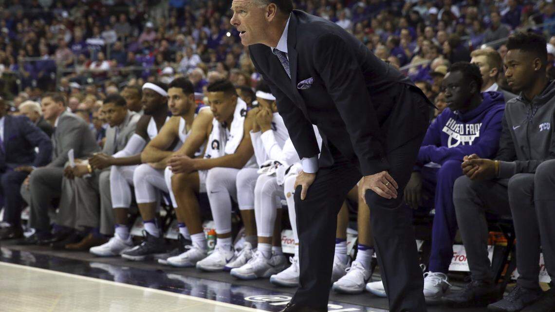TCU head coach Jamie Dixon watches during a game against Oklahoma on Dec. 30, 2017. TCU associate head coach David Patrick is leaving for the head job at UC Riverside.