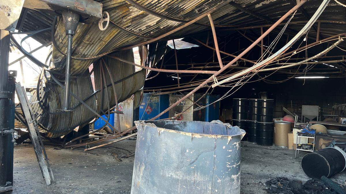 Fire damage at a Fort Worth business on Monday was primarily on the NE 36th Street side of the building, the fire department said.