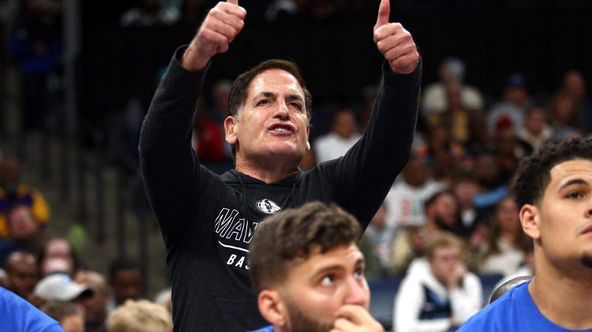 Dallas Mavericks owner Mark Cuban reacts during the first half of an October game against the Memphis Grizzlies at FedExForum in phis.