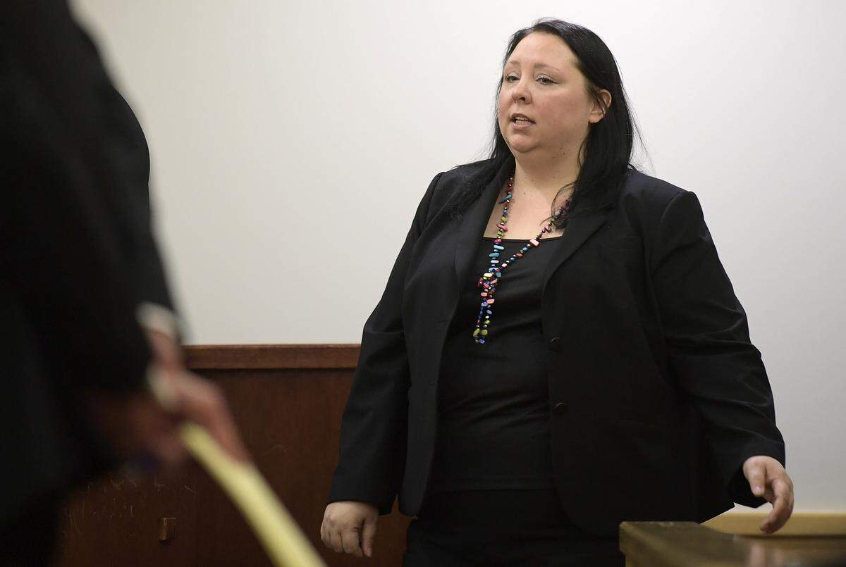 Defense attorney Alison Grinter is seen during a hearing in Ruben Gonzalez’s court, State District Court 432 at Tim Curry Justice Center in Fort Worth, Texas, Friday, May 25, 2018. The hearing was for Crystal Mason, who was convicted for illegal voting and sentenced to 5 years in prison.