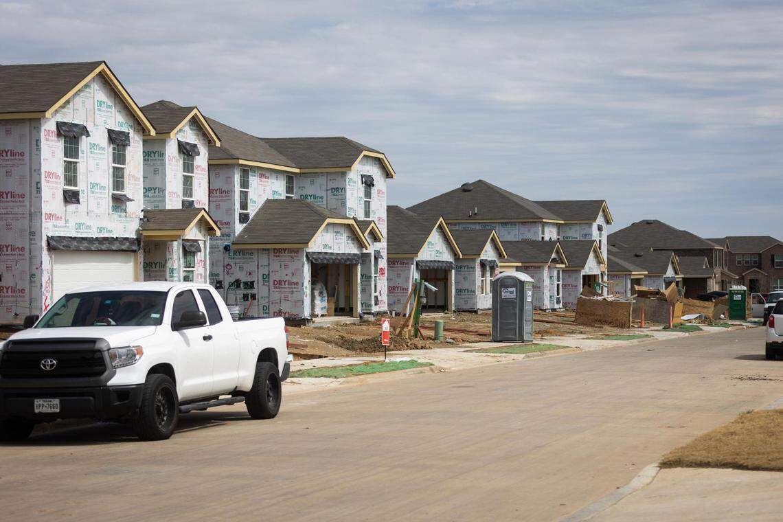 Construction on new homes continues at Newberry Point near Crowley.
