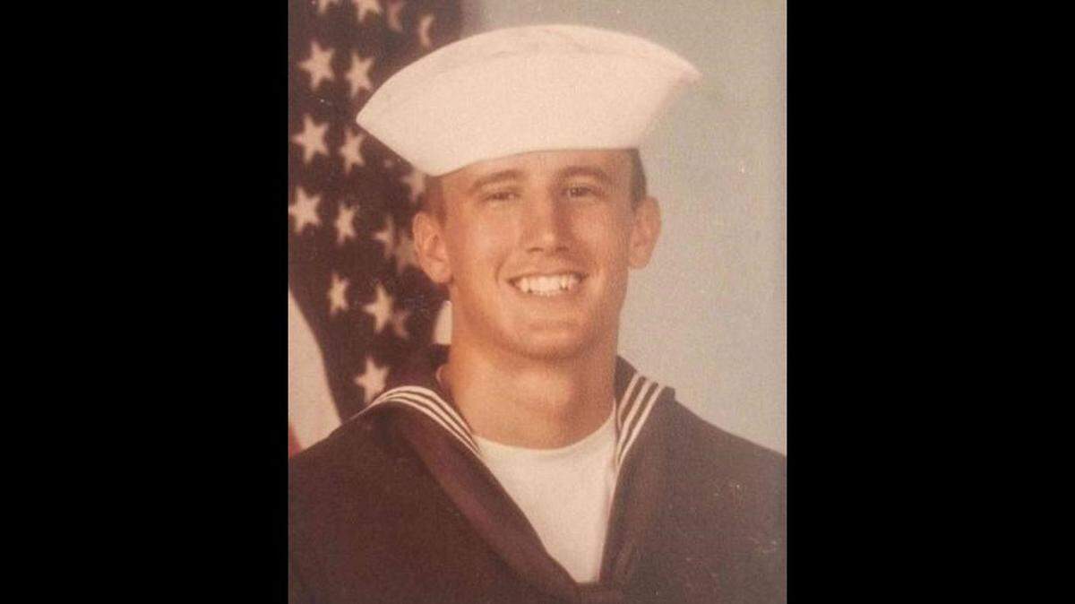 Jon Robert Ruff, seen here in a photo from the U.S. Navy, was experiencing homelessness when he was killed in a shooting on the Denton, Texas, downtown square in August 2025. Ruff was 61 years old.