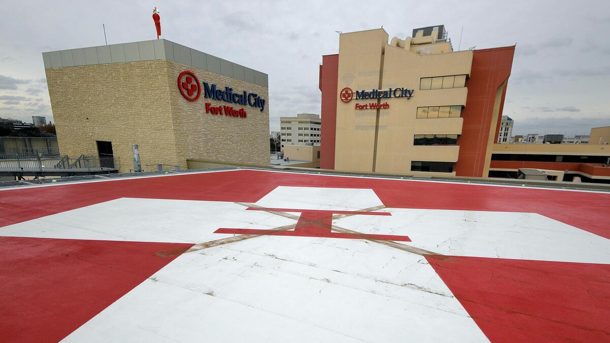 There is now a rooftop emergency landing pad for medical helicopters on the new Tower B at Medical City Fort Worth in Fort Worth, TX, Wednesday, Dec. 12, 2018.