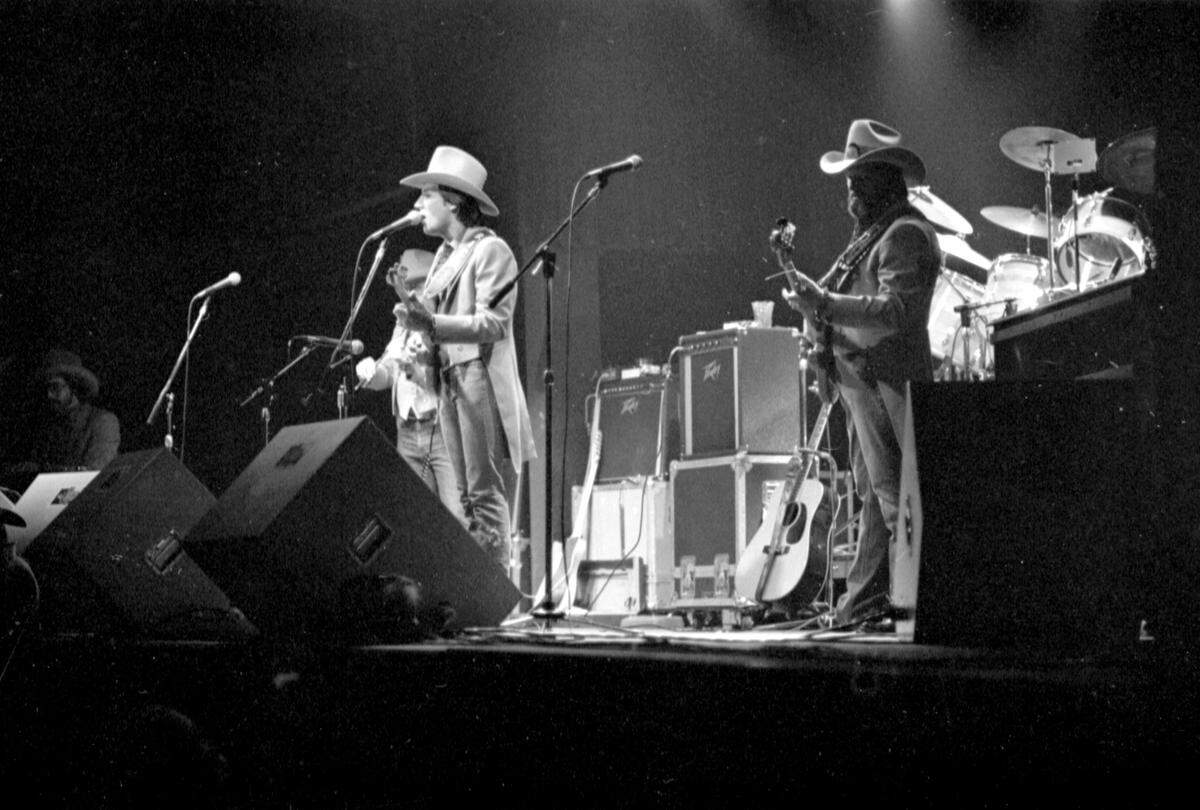 April 2, 1981: Opening night at Billy Bob’s Texas in Fort Worth Stockyards. An unidentified singer (Rick Nelson?) performs on one of four main stages.