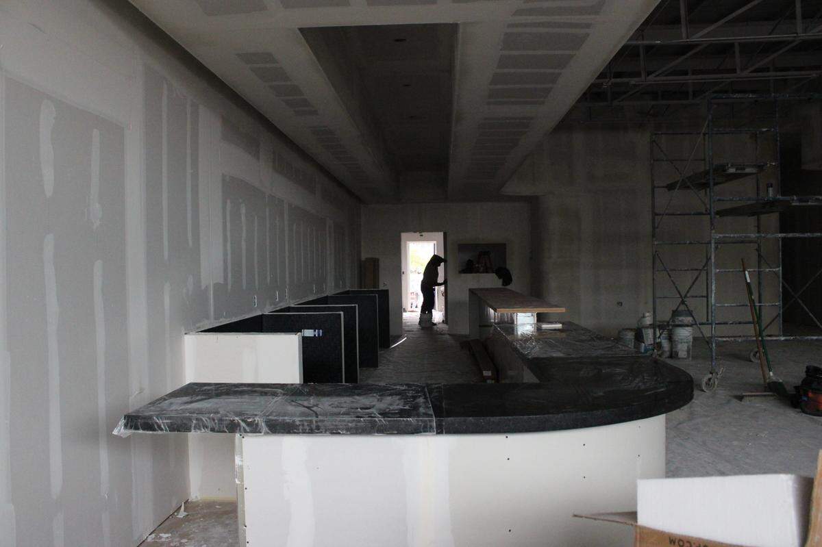 Granite counter tops will dominate the new Ampersand interior.