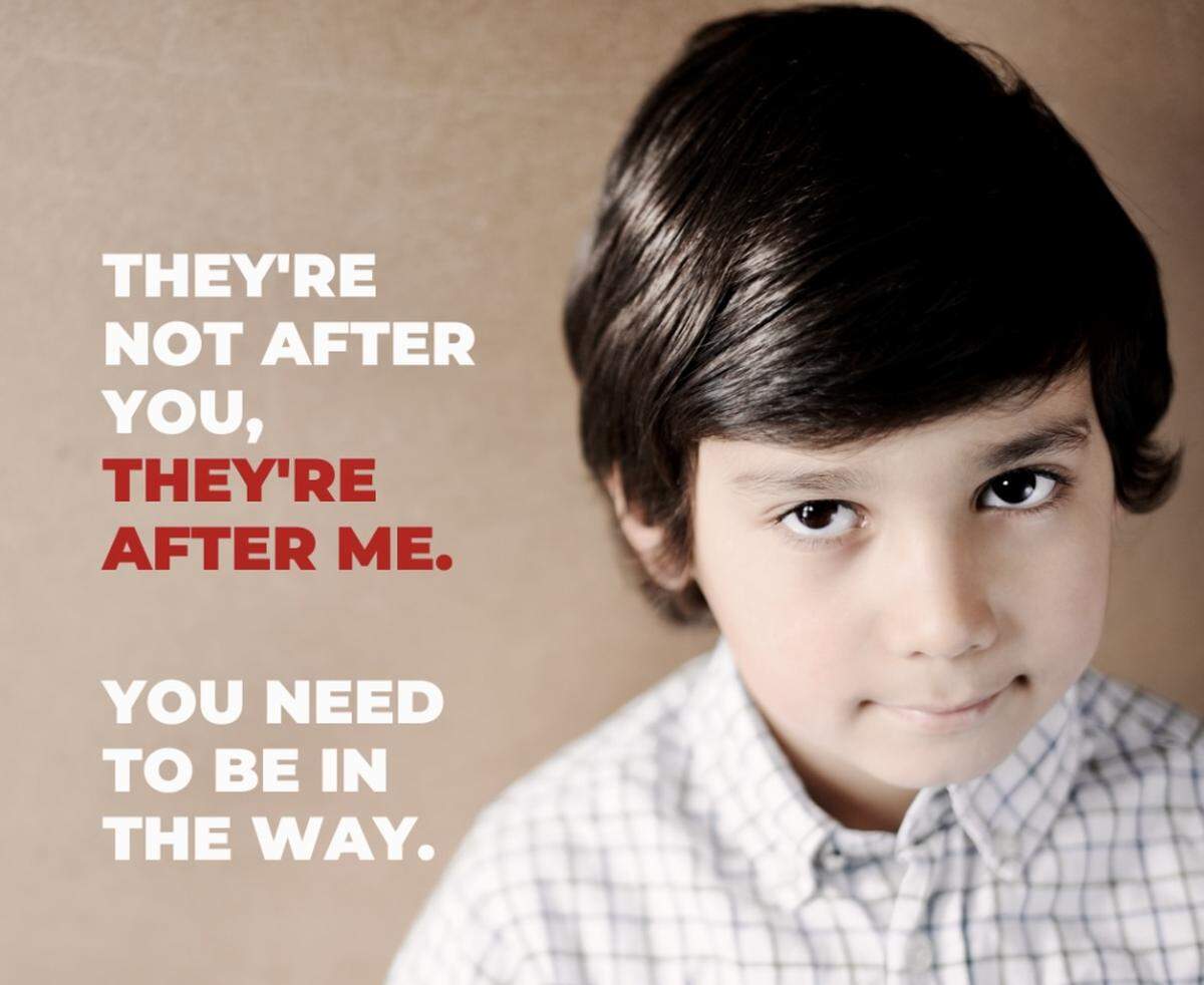 An ad for Patriot Mobile Action PAC shows a child saying someone is “after me.”