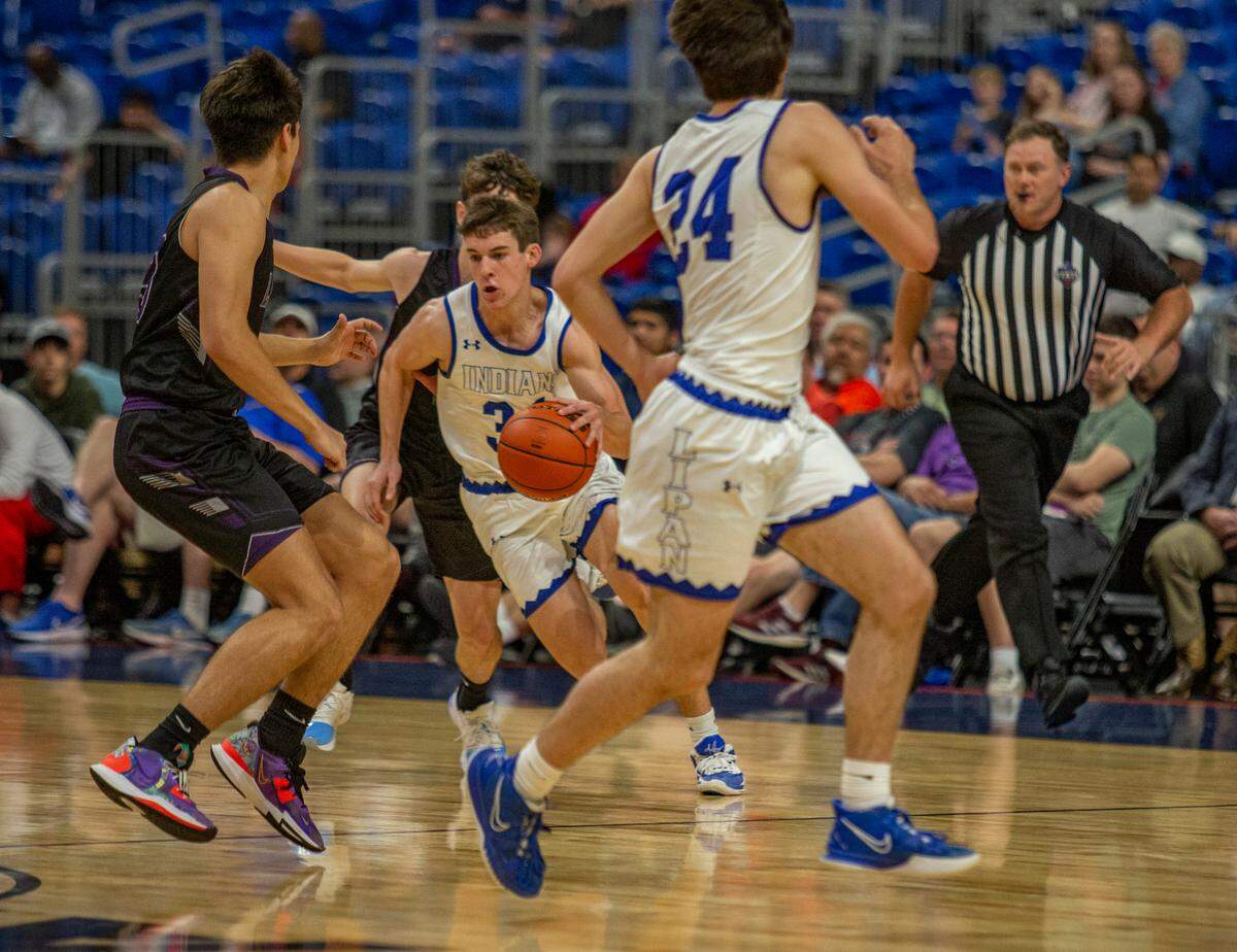 Lipan point guard Tate Branson kept the Indians running throughout the game. Branson finished the game with 9 points and 6 assists.