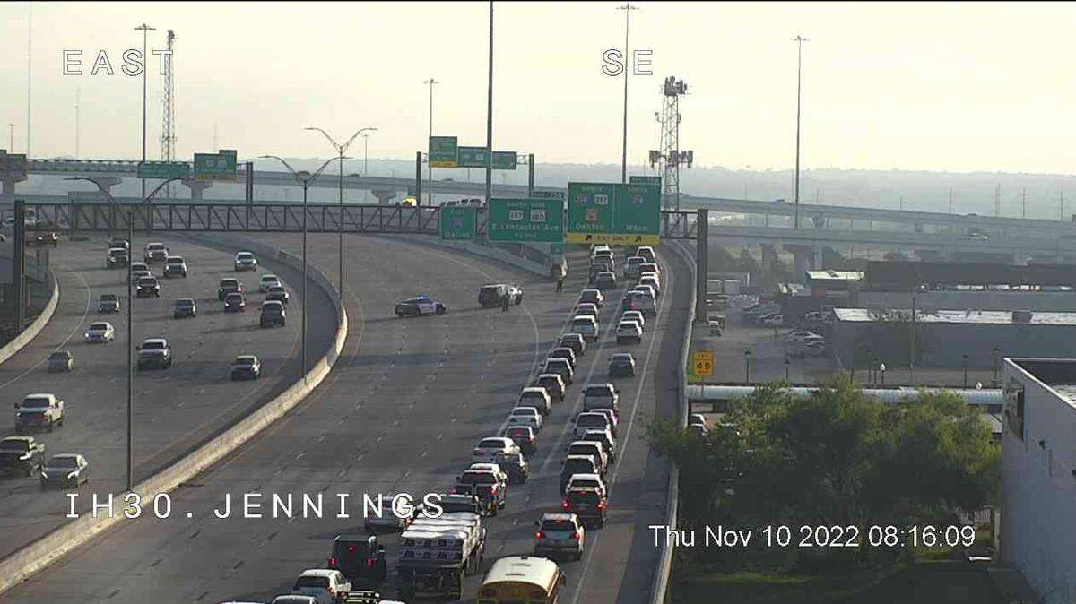 An Interstate 30 ramp was closed for a while Thursday morning while police investigated a suicide attempt.