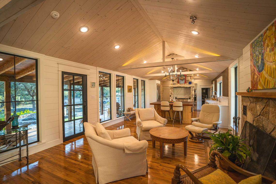 The 2,700-square-foot main residence has three bedroom and two bathrooms.