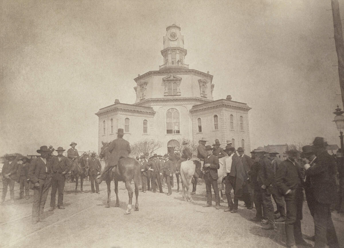 The 1877 courthouse with its new mansard roof, completed in early 1882.