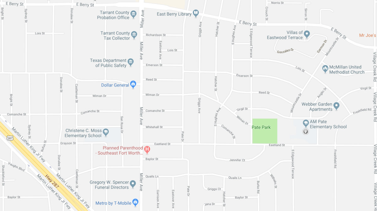 Police reported shots were fired outside a polling station in Fort Worth at Pate Elementary School.