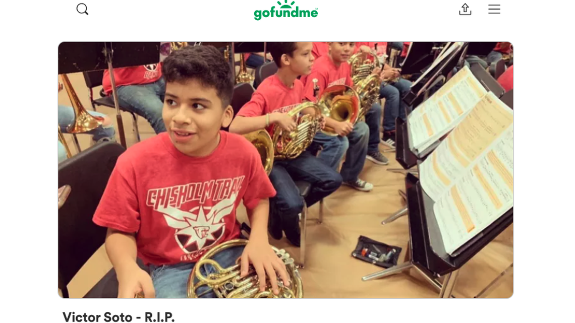 Victor Soto was struck and killed by a man driving a stolen car, Texas police say.