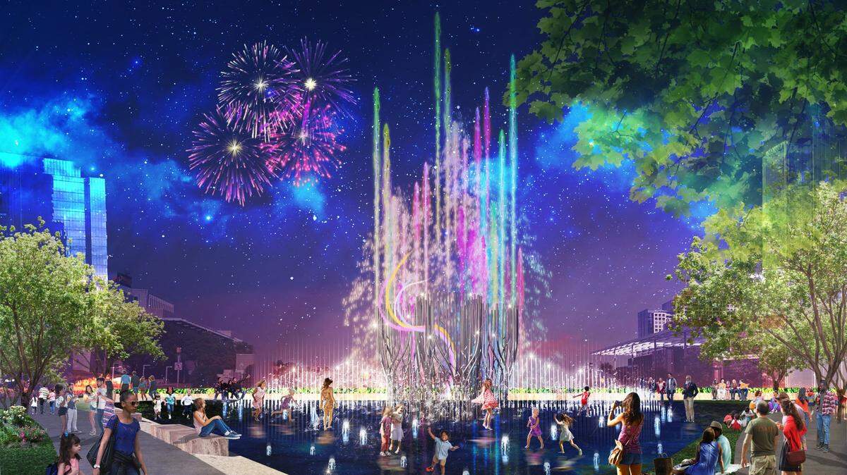 The iridescent fountain coming to a popular Dallas park will wow spectators in 2021.