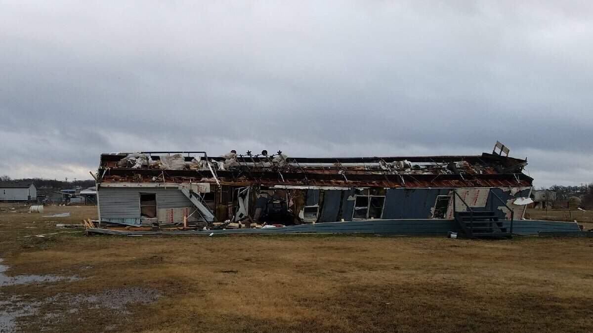 A mobile was damaged near Godley. The National Weather Service will investigate the damage on Tuesday.
