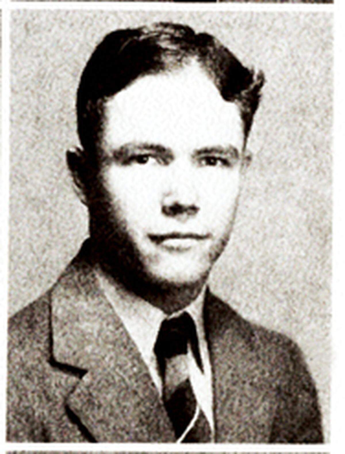 Harrison Miller Moseley’s year book photo from the Masonic Home.
