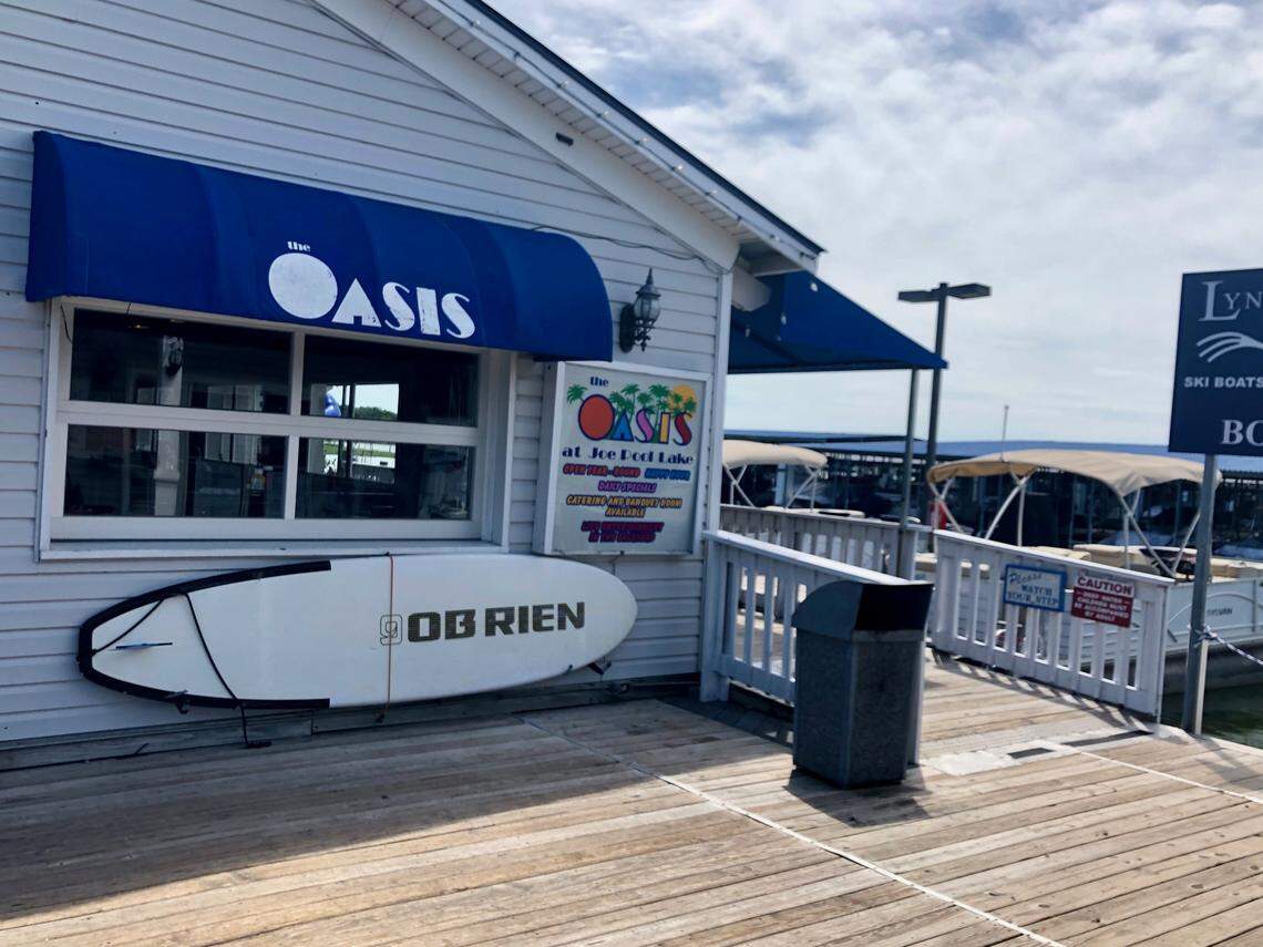The walkway to The Oasis at Joe Pool Lak.e.