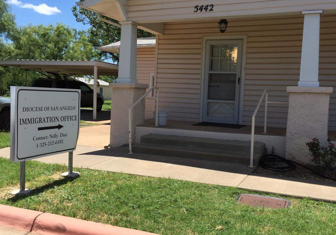 The immigration office near an Abilene Catholic church