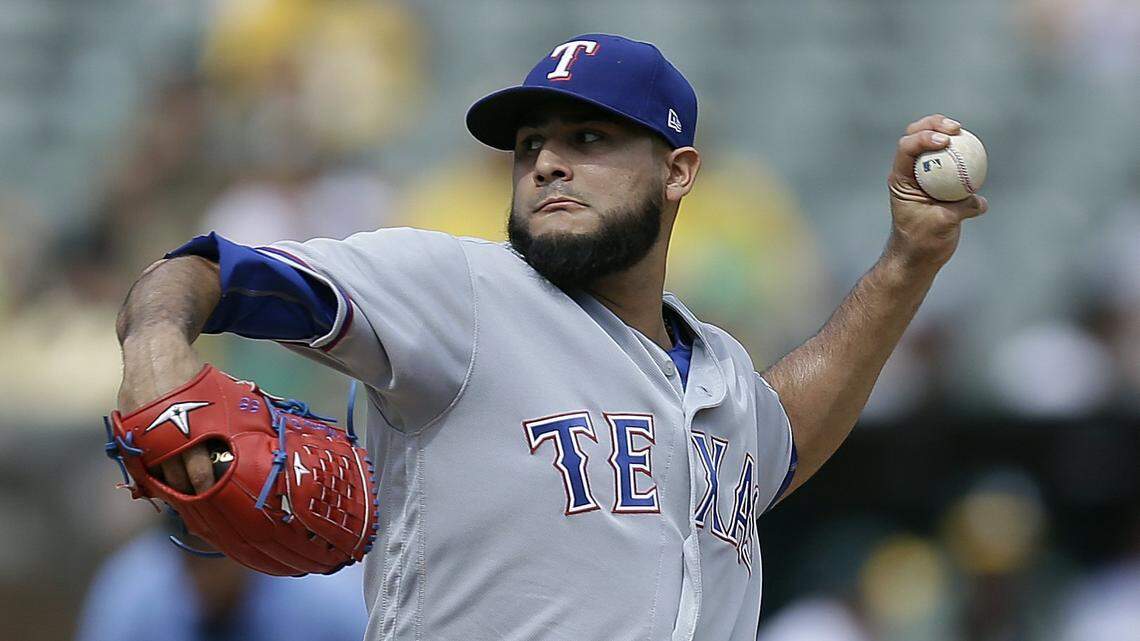 Martin Perez looked sharp on the mound Sunday, with his pitching and his fielding. His right elbow appears to be fine.