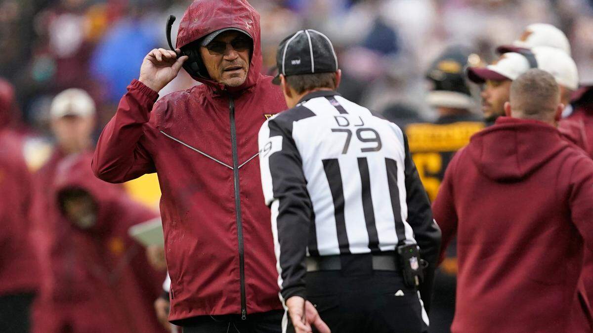 Washington Commanders head coach Ron Rivera and the Commanders are 7-5-1 at their bye week and very much in the mix for a playoff spot