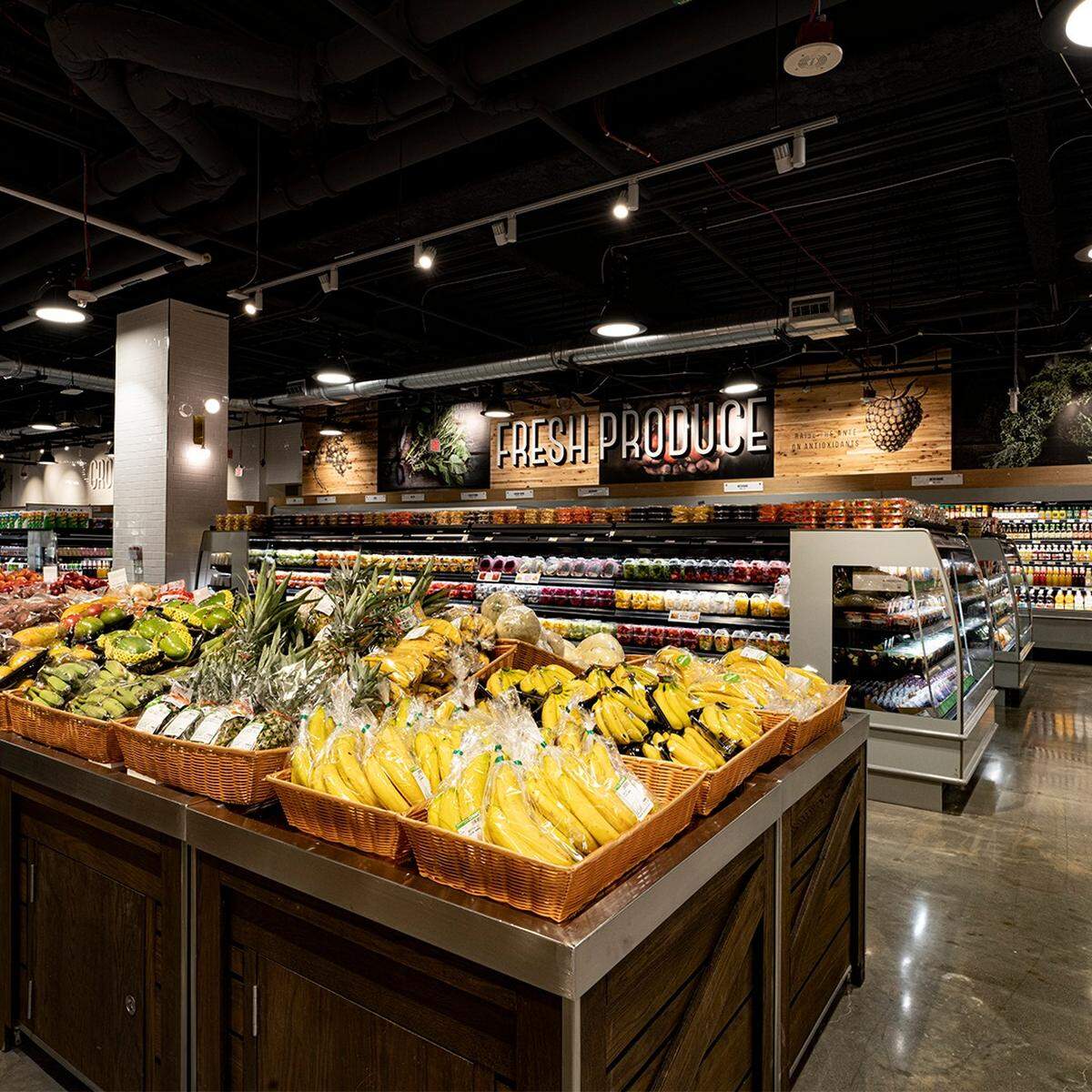 H Mart is a Korean grocery store that also has some non-Asian product offerings.