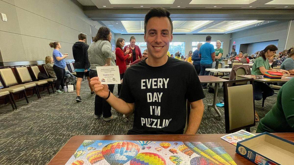 Stephen Crea competed in his first speed puzzling event in February. Now, he is hosting his own competition Saturda in Fort Worth.