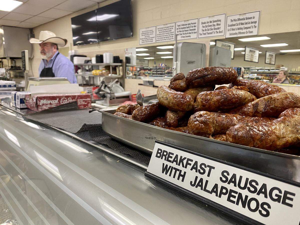 Roy Pope Grocery includes an old-time meat market with housemade sausage.