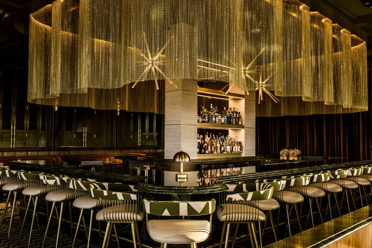 The full service bar at The Mont in Fort Worth.