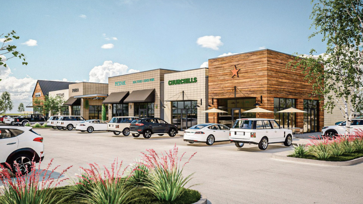 A rendering of the Villages at Gateway, a new shopping center that will be built near the intersection of U.S. Highway 80 and Gateway Boulevard in Forney, Texas. Major retailers including H-E-B, Target and Home Depot will be opening stores in the development.