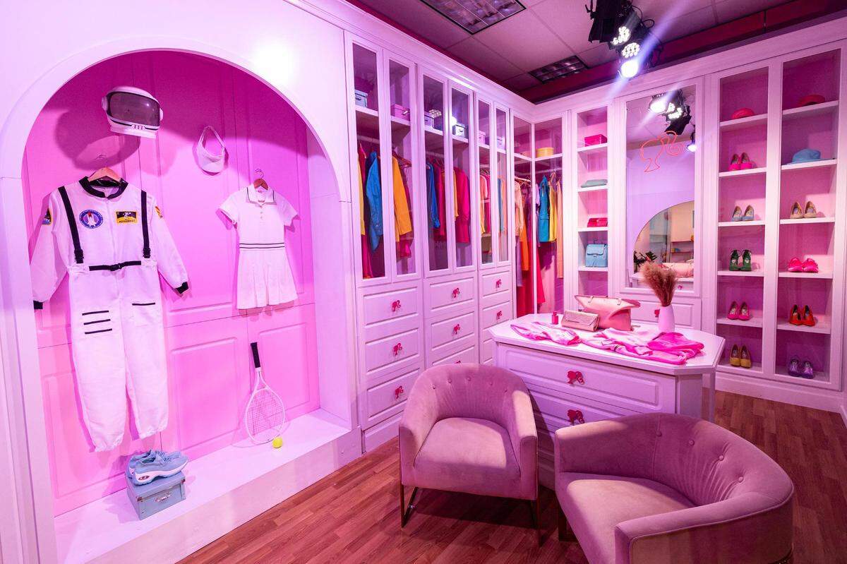 The inside of the Barbie Dream Closet at the ‘World of Barbie’ immersive experience at the Stonebriar Centre in Frisco on Thursday, Nov. 16, 2023.