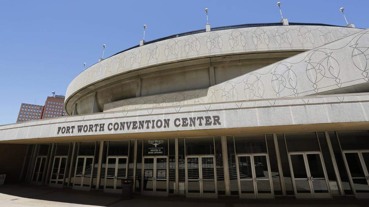 The Fort Worth Convention Center's round arena section at 9th and Main streets.