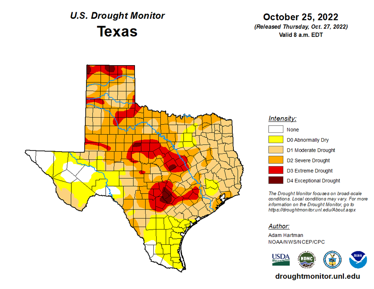 As of Oct. 27, 75% of Texas was in drought conditions.