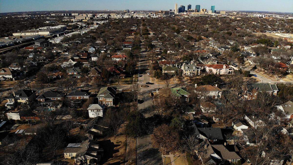 The Fairmount neighborhood of Fort Worth on Thursday, February 10, 2022. Tarrant County property values could be capped at the next TAD meeting.