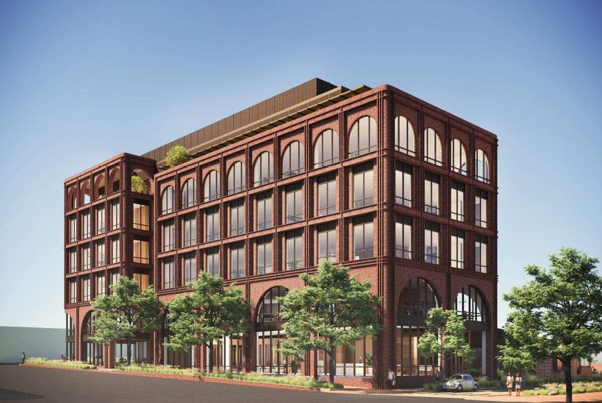 The $1.7 billion Westside Village project will break ground in early 2026 and is estimated to finish in 15 years. The first phase includes an office building, pictured here, and an apartment building.