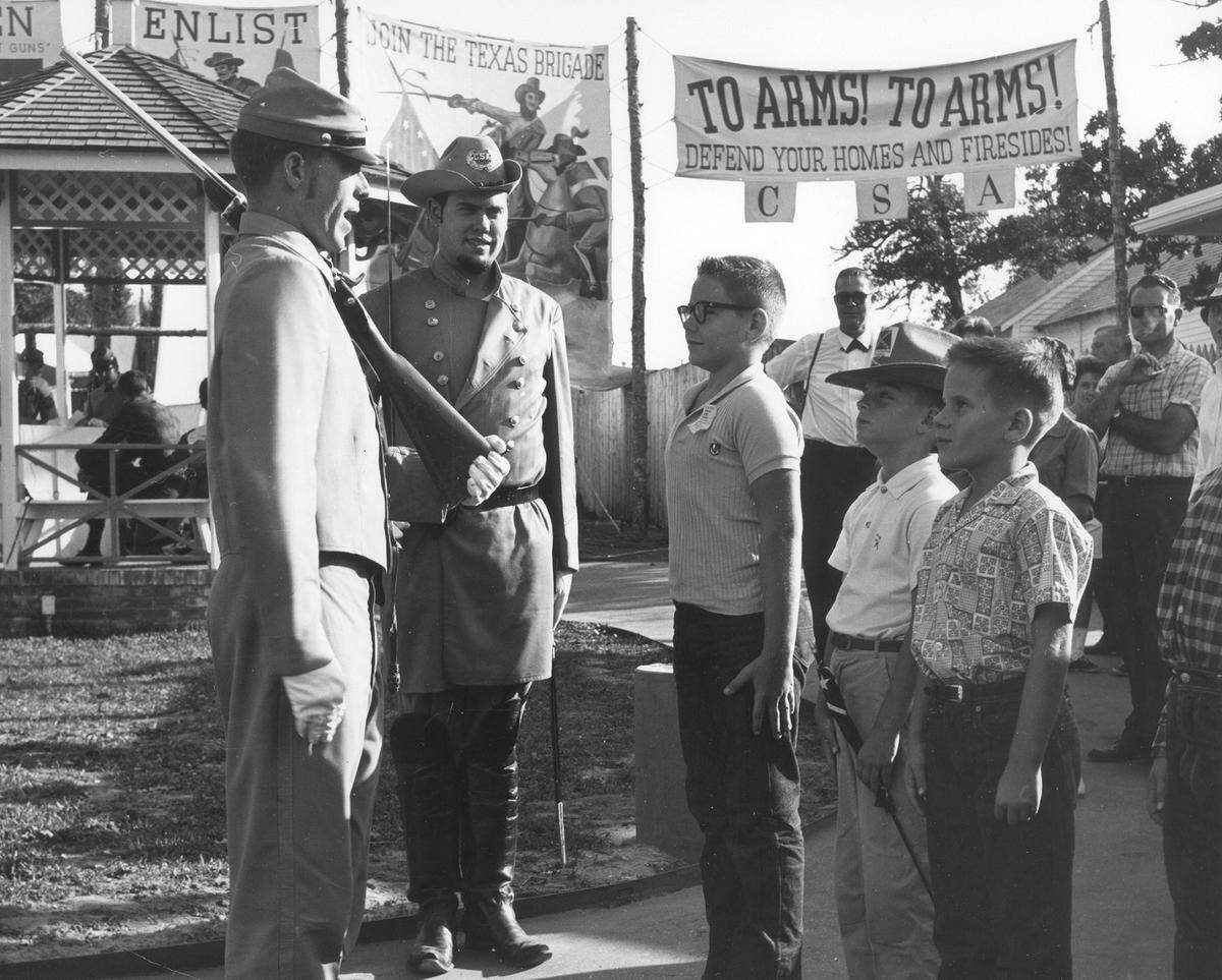 Early 1960s: Children getting inducted into the Confederacy at Six Flags Over Texas.