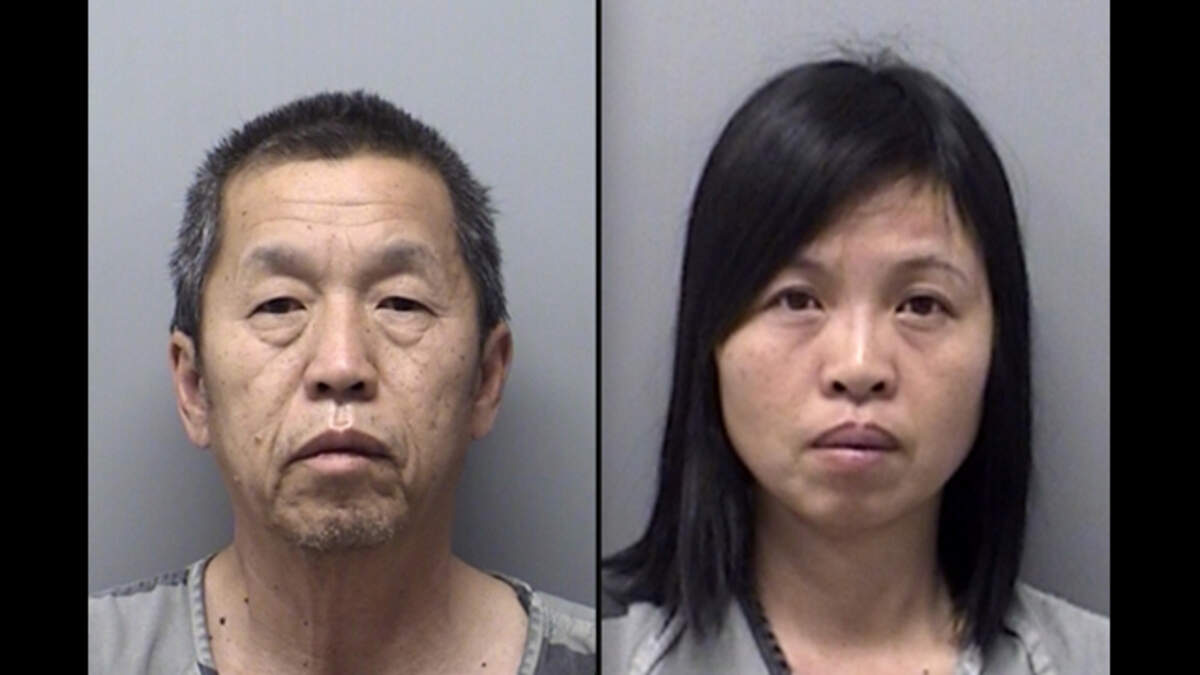 David Kwan, 59, and Cuixin Chen, 46, were arrested Sunday and face charges of marijuana possession over 50 pounds, with intent to distribute, according to the Wise County Sheriff's Office.
