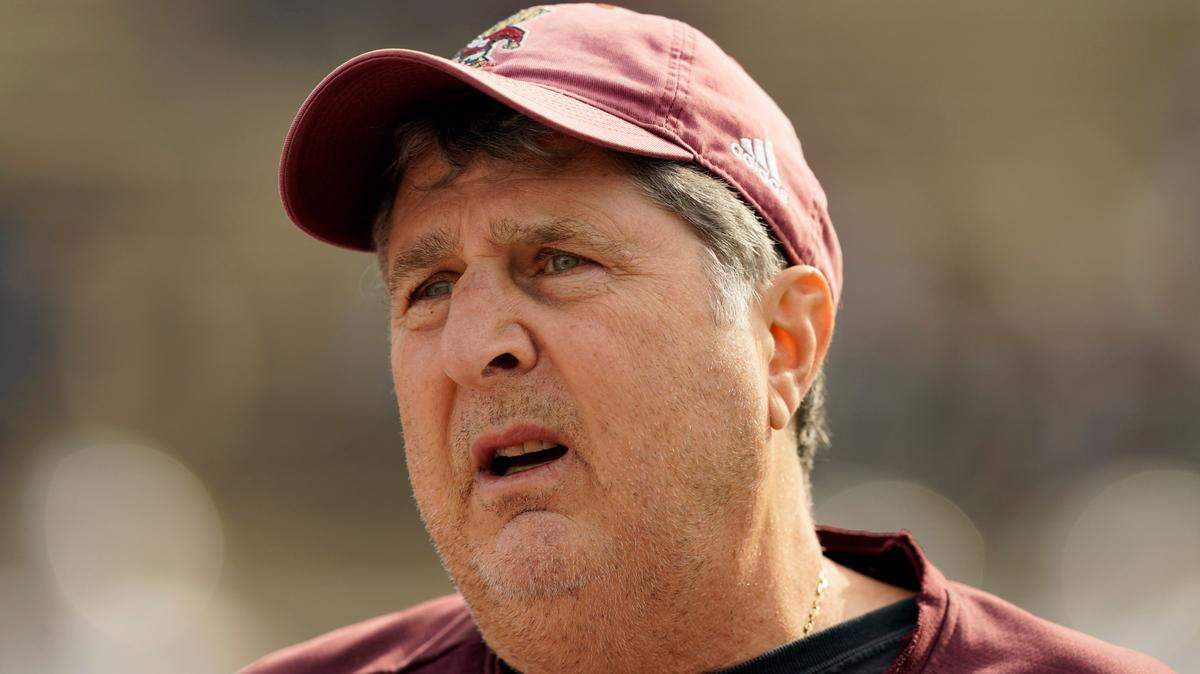 Mississippi State head coach Mike Leach is photographed prior to the start of an NCAA college football game against East Tennessee State in Starkville, Miss., Saturday, Nov.19, 2022. Leach, 61, died on Tuesday.