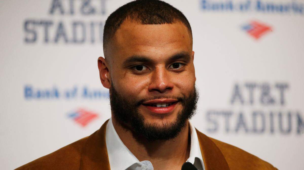 Dallas Cowboys quarterback Dak Prescott has been named the team’s nominee for the 2018 Walter Payton NFL Man of the Year Award, which honors a player’s off-the-field charitable contributions.