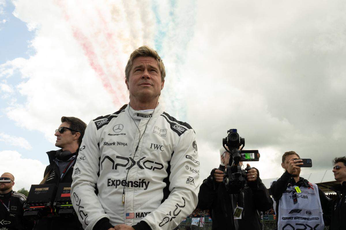 Brad Pitt is Sonny Hayes, an American driver who joins Formula 1 in the new massive-budget Hollywood movie, “F1.”
