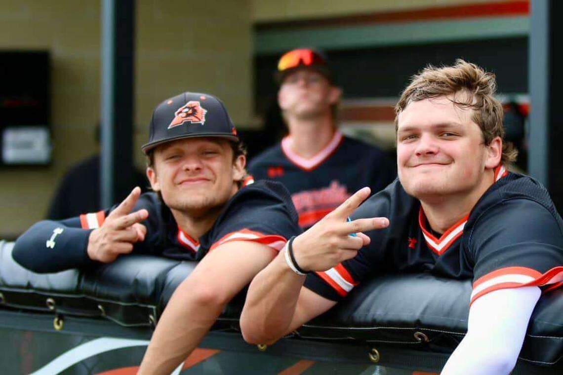 Aledo seniors Brooks and Blake Burdine, twin brothers, will share a final ride as Bearcat baseball competes for a state championship.