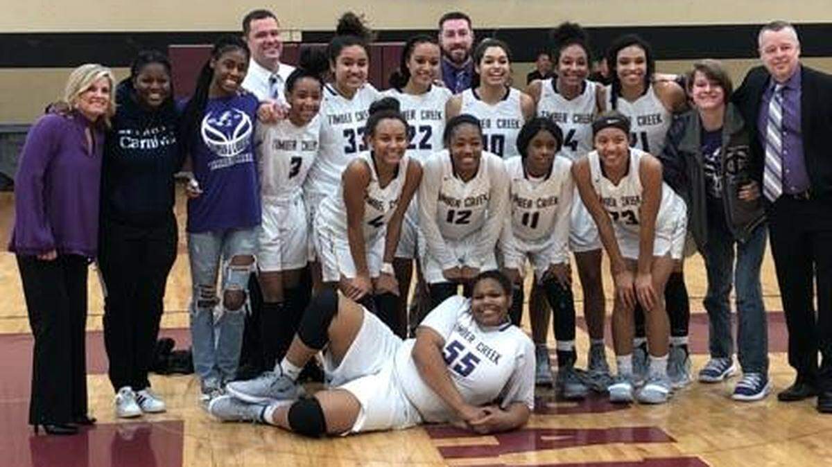 Timber Creek defeated Lewisville 42-36 to win a 6A Region I bi-district title from Keller Central HS, Monday, Feb. 11, 2019.