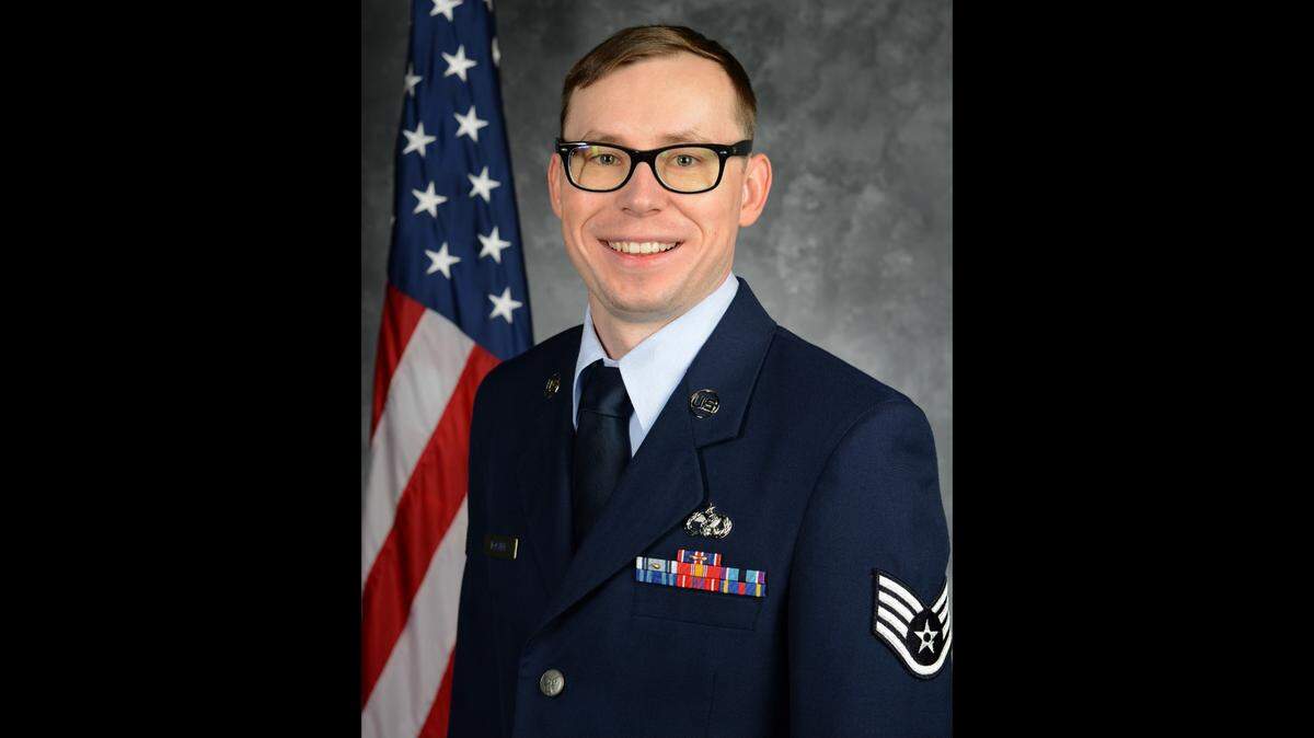 Staff Sgt. Cody Foster was awarded the USO National Guardsman of the Year at a ceremony Nov. 4, 2023, at the Naval Air Station Joint Reserve Base Fort Worth, where he is stationed.