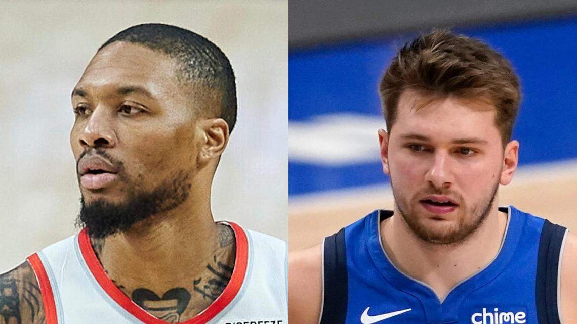 Portland Trail Blazers guard Damian Lillard was not selected as an NBA All-Star starter whereas Dallas Mavericks forward Luka Doncic was.