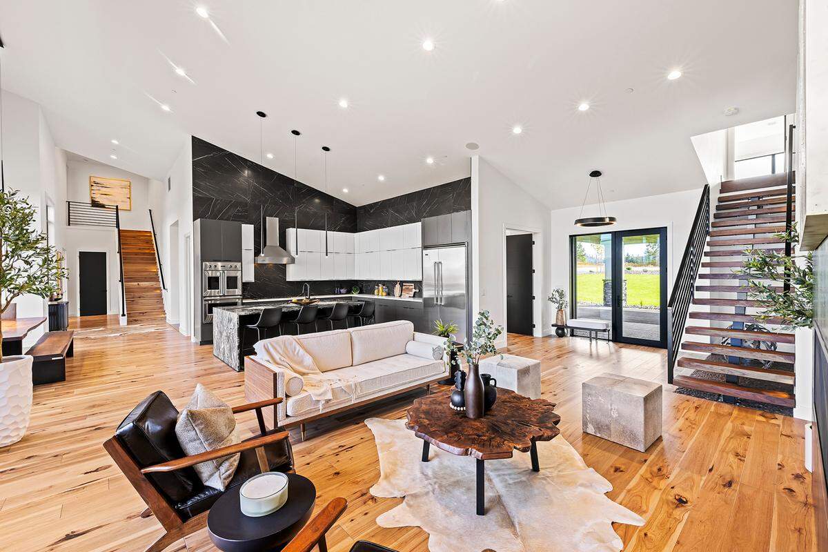 Living room and kitchen